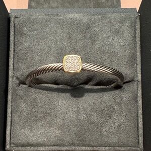 David Yurman Silver Bracelet with Gold Accent